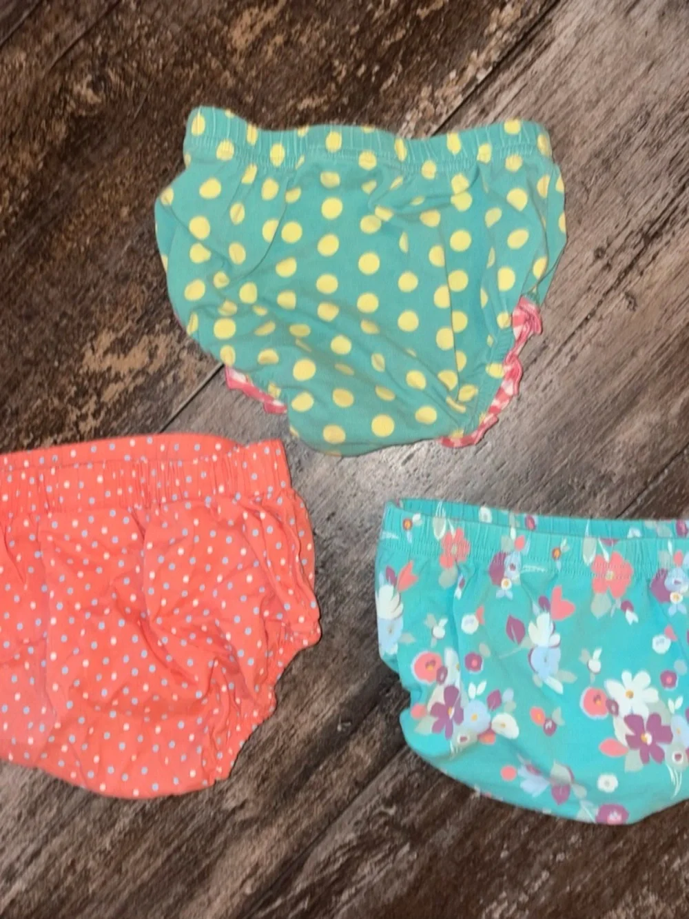 Matilda Jane Toddler Girls Polka Dot & Floral Ruffle Bloomers - 3-Pack